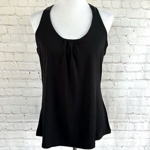 Express Black Halter Top with Sequins Medium